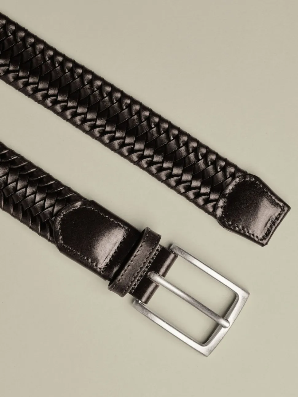 Charles Tyrwhitt Brown Made In England Leather Stretch Belt