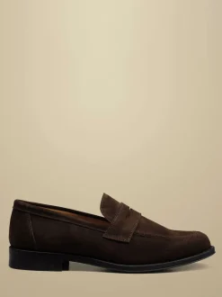 Charles Tyrwhitt Brown Suede Saddle Loafers