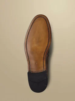 Charles Tyrwhitt Brown Suede Saddle Loafers