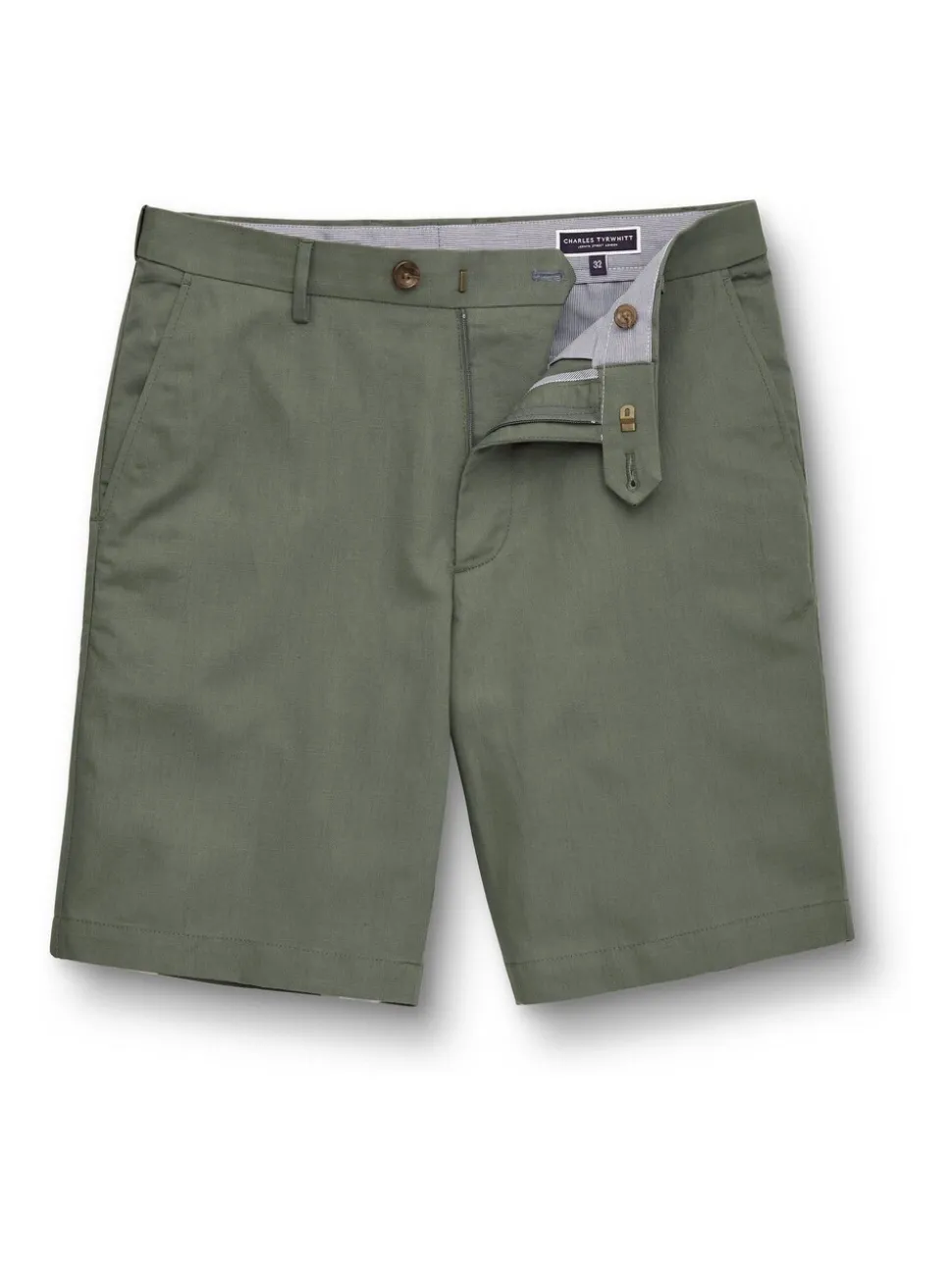 Charles Tyrwhitt Green Cotton Shorts