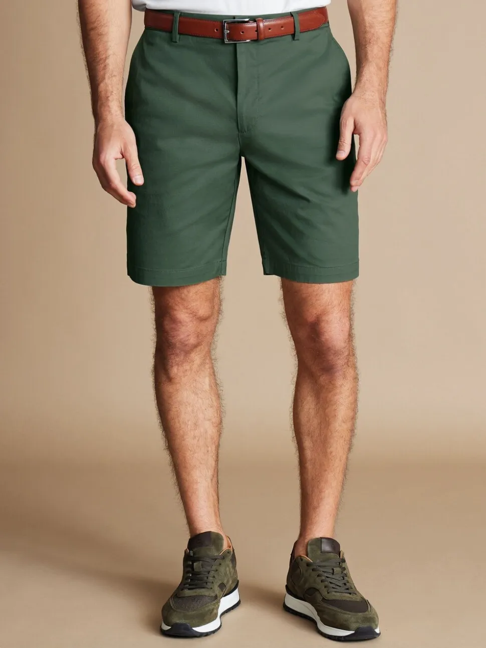 Charles Tyrwhitt Green Cotton Shorts