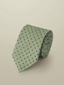 Charles Tyrwhitt Green Geo Wool Tie