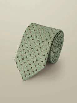 Charles Tyrwhitt Green Geo Wool Tie