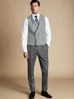 Charles Tyrwhitt Grey Adjustable Fit Morning V2 Suit: Waistcoat