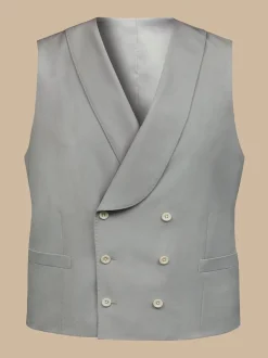 Charles Tyrwhitt Grey Adjustable Fit Morning V2 Suit: Waistcoat