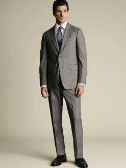 Charles Tyrwhitt Grey Sharkskin Adjustable Waistcoat