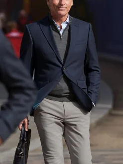 Charles Tyrwhitt Grey Slim Fit French Slim Fit Ultimate Non-iron Chinos