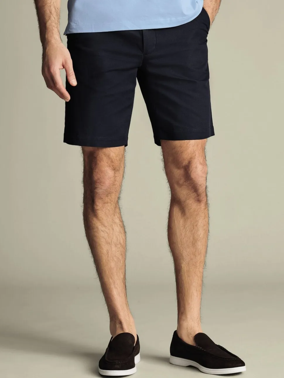 Charles Tyrwhitt Ink Blue Cotton Shorts