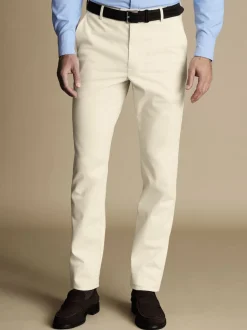 Charles Tyrwhitt Natural cream Classic Fit Ultimate non-iron Chino Trousers