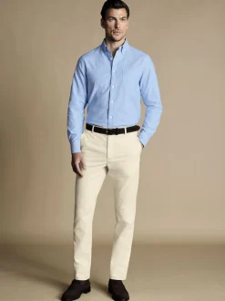 Charles Tyrwhitt Natural cream Classic Fit Ultimate non-iron Chino Trousers