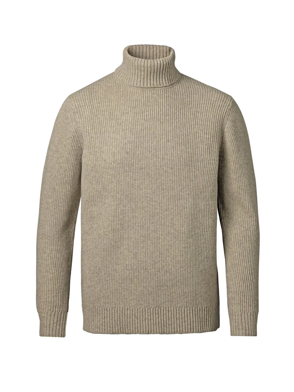 Charles Tyrwhitt Natural Chunky Merino Roll Neck Jumper