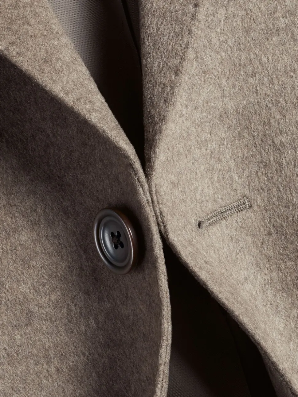 Charles Tyrwhitt Natural Pure Wool Overcoat