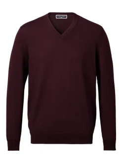 Charles Tyrwhitt Red Pure Merino V-Neck Jumper