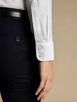 Charles Tyrwhitt White Extra Slim Fit Non Iron Royal 100% Cotton Oxford Shirt