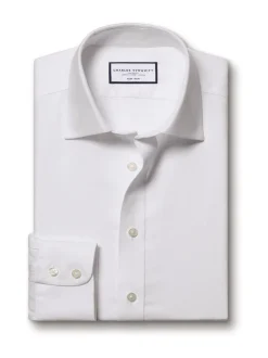 Charles Tyrwhitt White Extra Slim Fit Non Iron Royal 100% Cotton Oxford Shirt