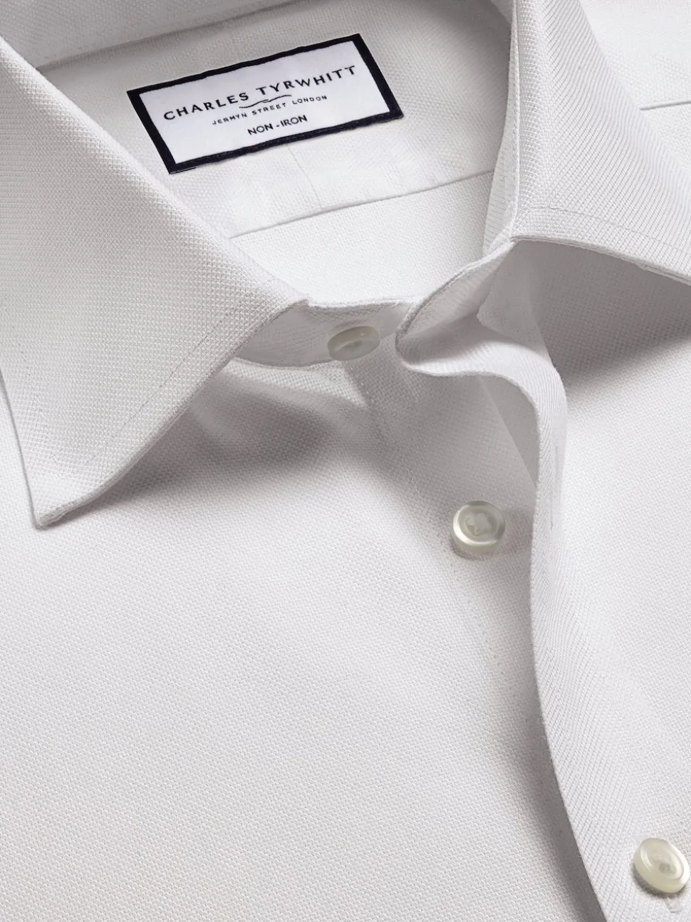 Charles Tyrwhitt White Extra Slim Fit Non Iron Royal 100% Cotton Oxford Shirt