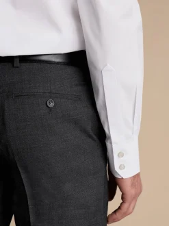 Charles Tyrwhitt White Slim Fit 100% Cotton Cutaway Collar Non Iron Poplin Shirt