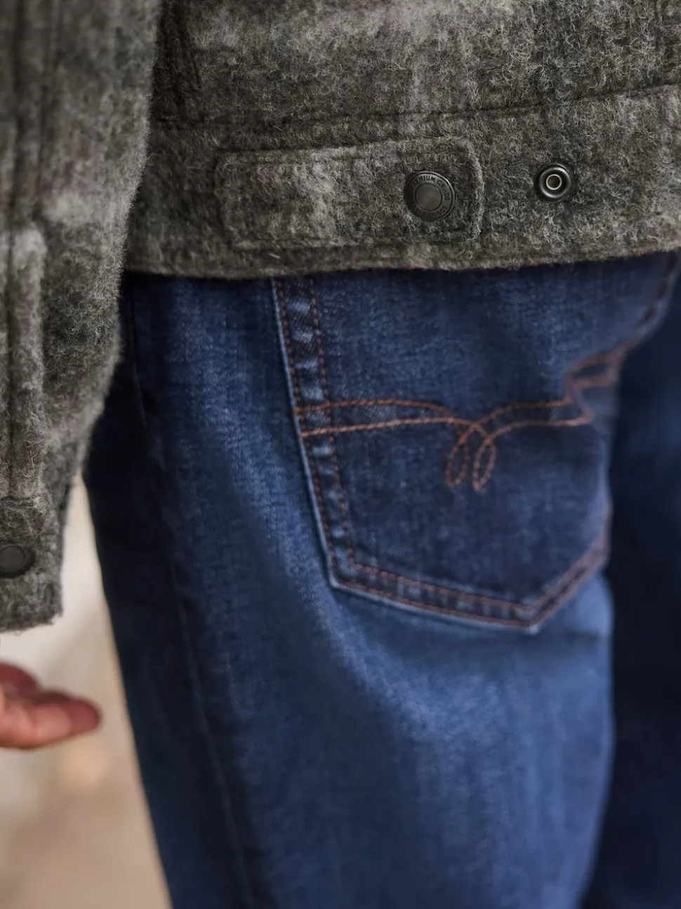 Check Borg Lined Trucker Jacket