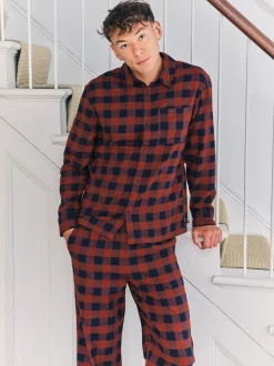 Chelsea Peers Blue Checked Long Pyjamas Set