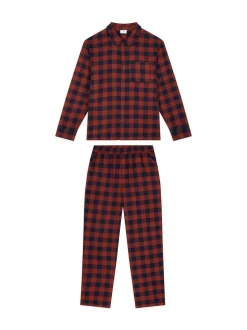 Chelsea Peers Blue Checked Long Pyjamas Set
