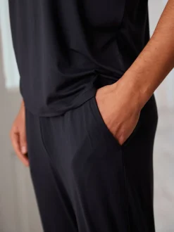 Chelsea Peers Blue Crew Neck Short Pyjamas Set