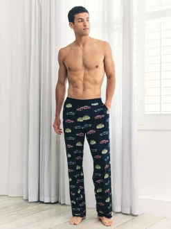 Chelsea Peers Blue Driving Leopards Print Long Pyjama Bottoms