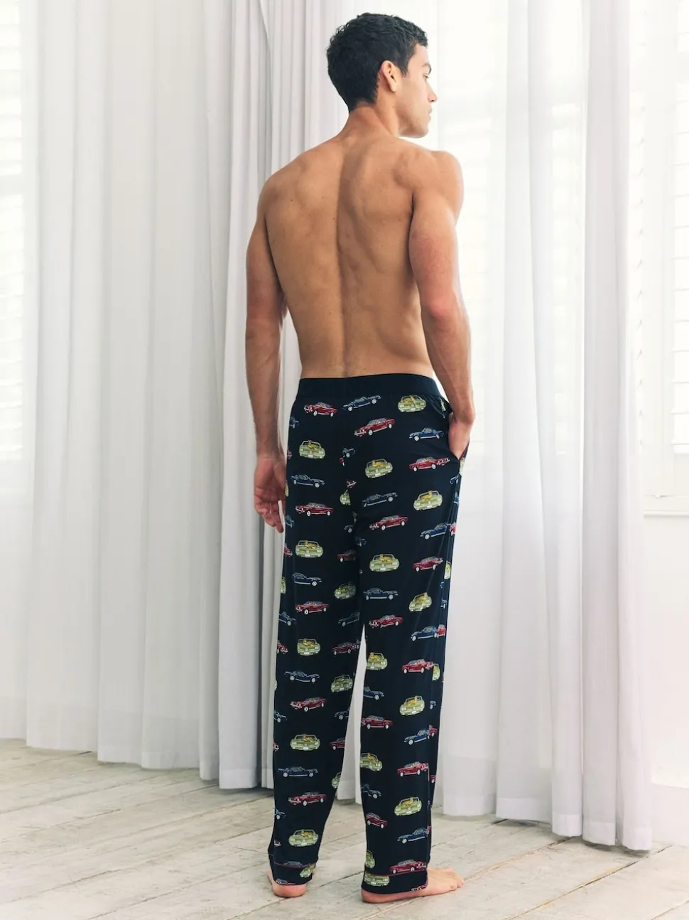 Chelsea Peers Blue Driving Leopards Print Long Pyjama Bottoms