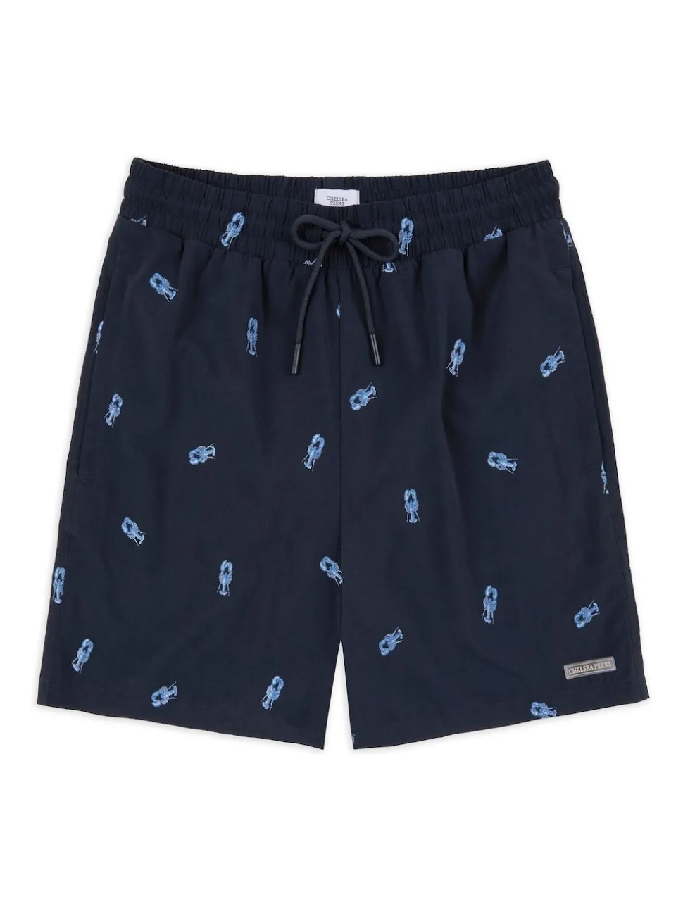 Chelsea Peers Blue Embroidered Swim Shorts