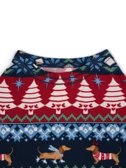 Chelsea Peers Blue Pet Christmas Dog Fair Isle Print Pyjama T-Shirt