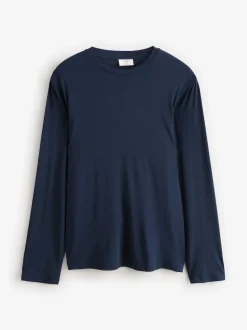 Chelsea Peers Blue TENCEL™ Modal Long Crew Neck Pyjama Set