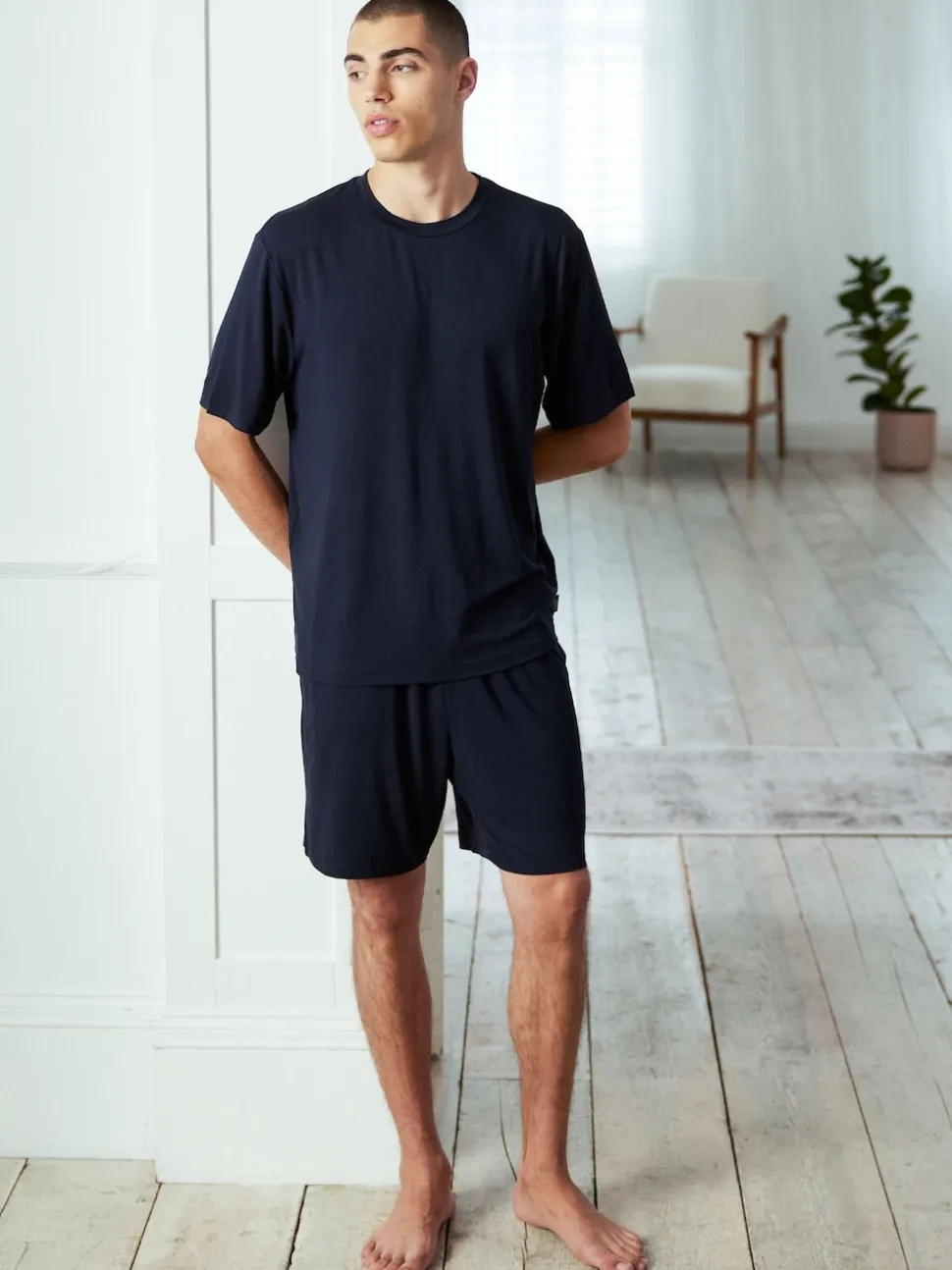 Chelsea Peers Blue TENCEL™ Modal Short Crew Neck Pyjama Set
