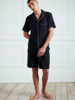 Chelsea Peers Blue TENCELâ„¢ Modal Short Button Up Pyjama Set