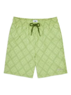 Chelsea Peers Green Flamingo Print Swim Shorts