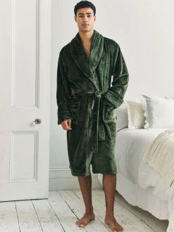 Chelsea Peers Green Fleece Dressing Gown