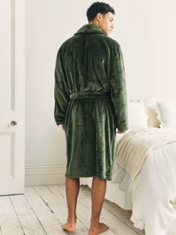 Chelsea Peers Green Fleece Dressing Gown