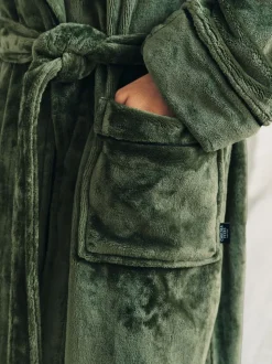 Chelsea Peers Green Fleece Dressing Gown