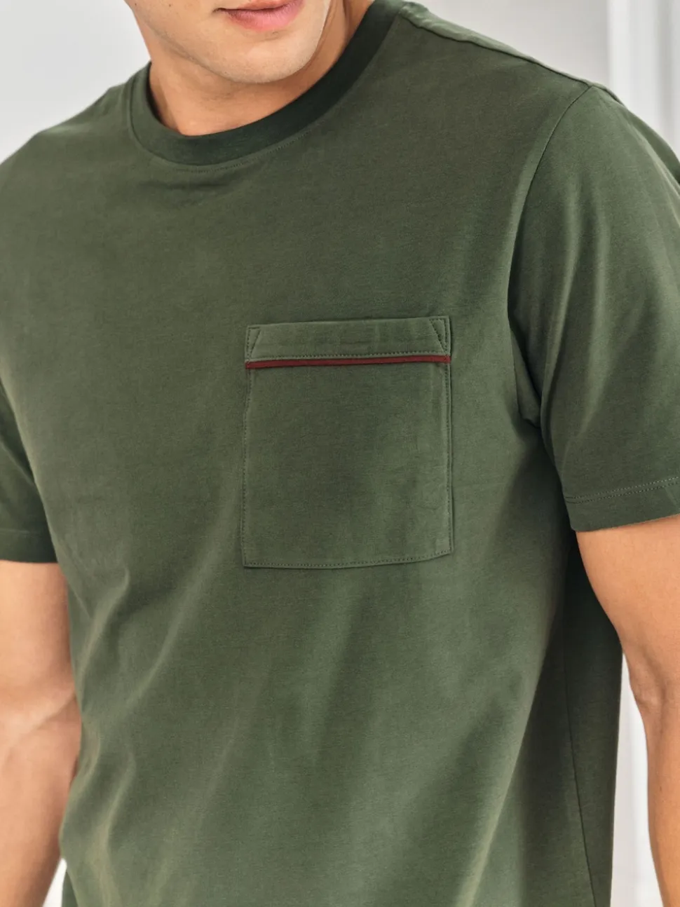 Chelsea Peers Green Stripe Crew Long Pyjamas Set
