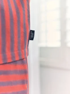 Chelsea Peers Red Blurred Stripe Short Pyjamas Set