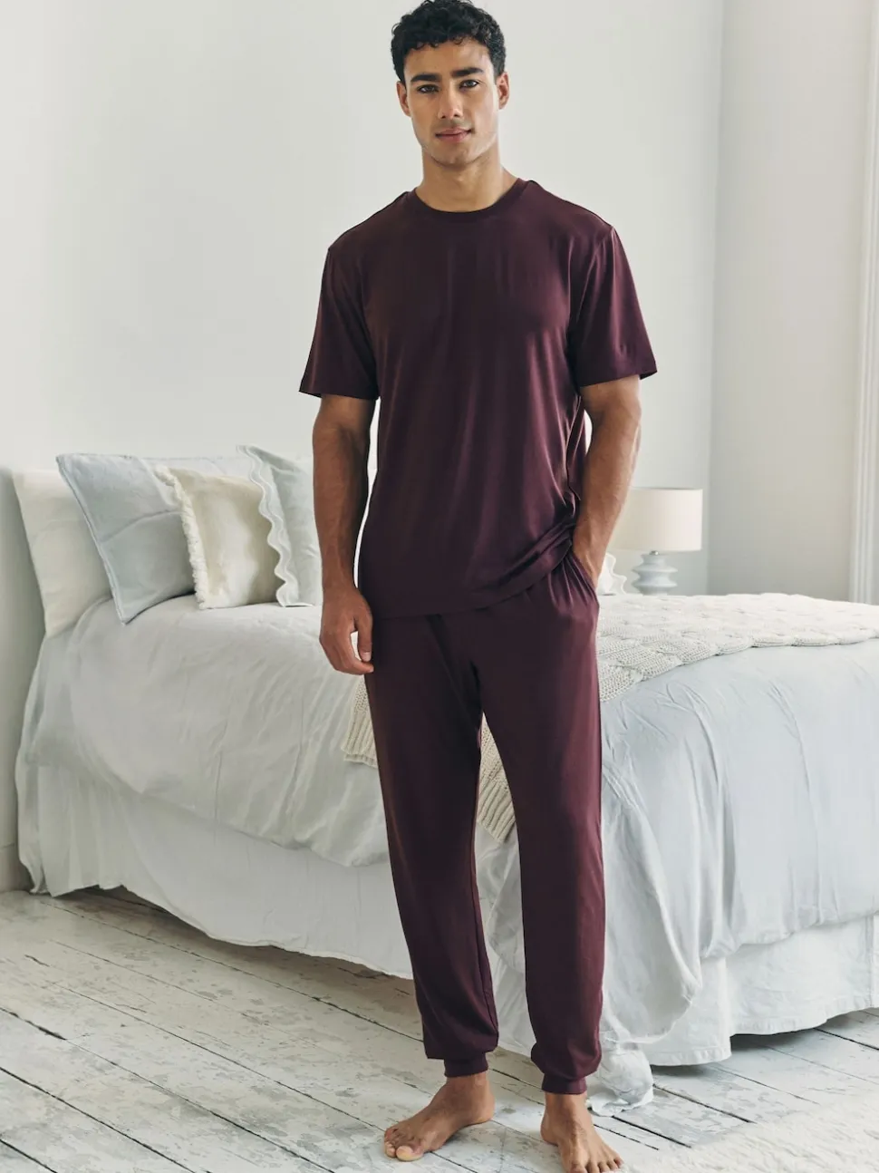 Chelsea Peers Red Crew Neck Short Pyjamas Set