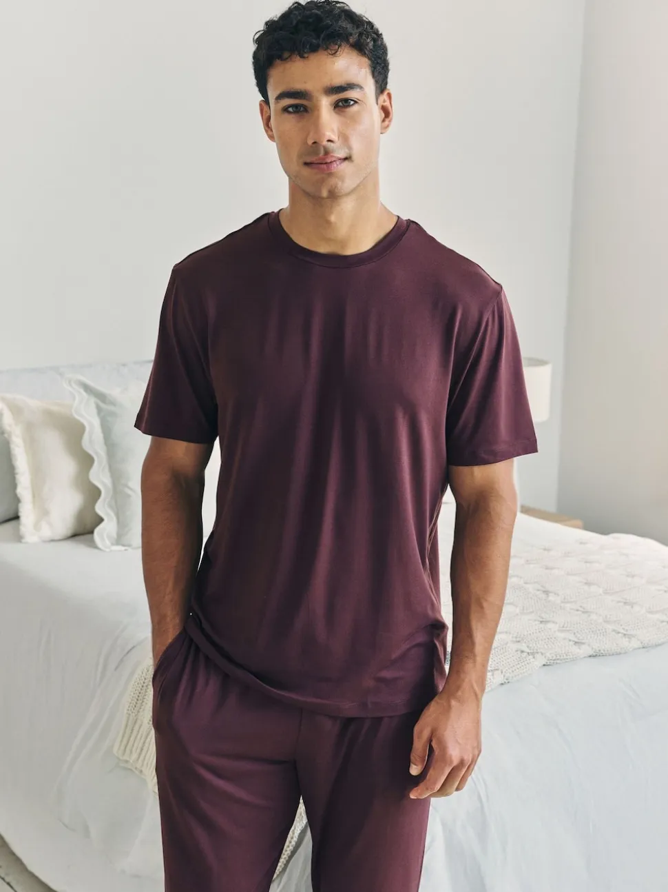 Chelsea Peers Red Crew Neck Short Pyjamas Set