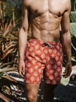 Chelsea Peers Red Lobster Print Swim Shorts