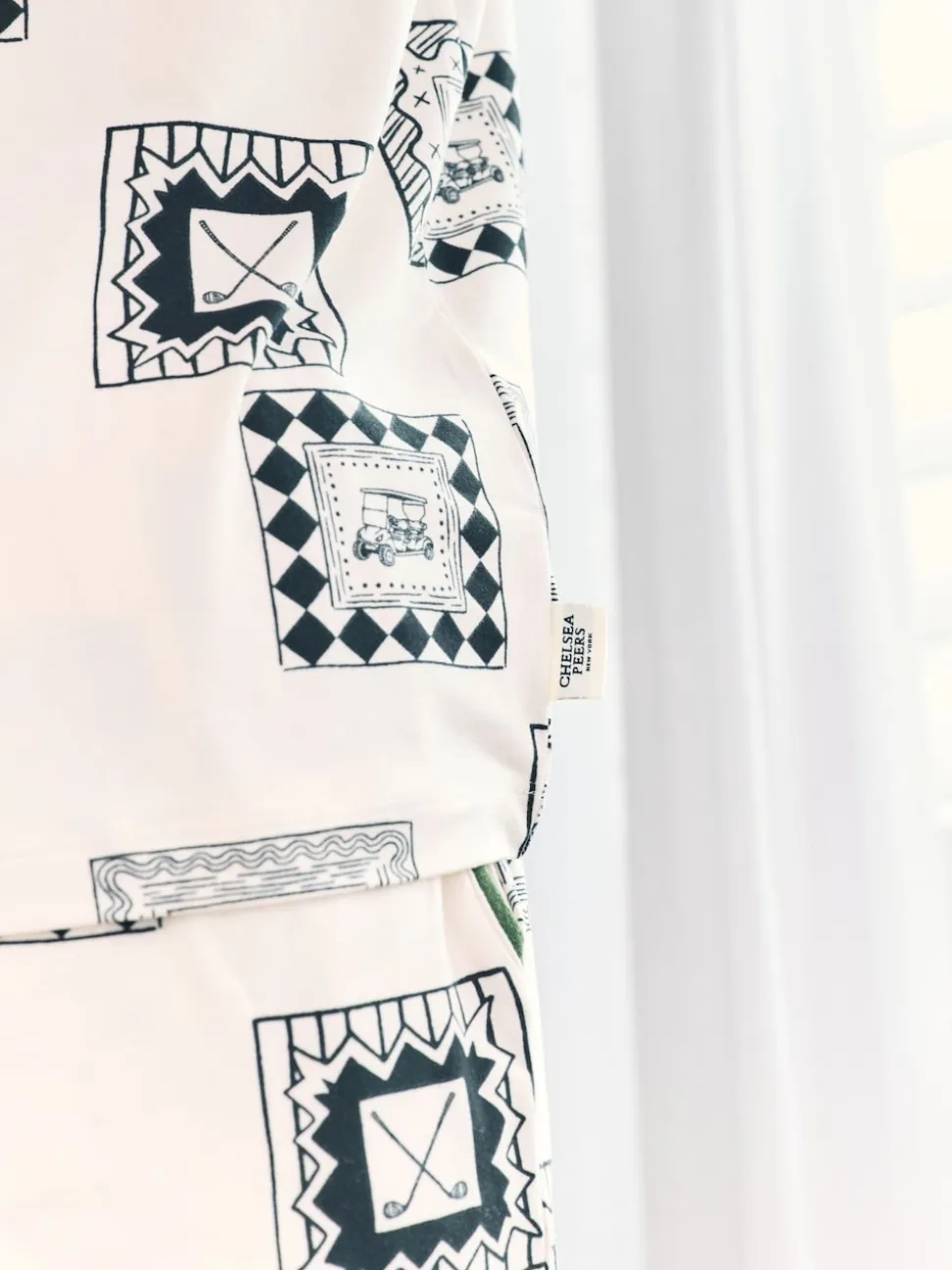 Chelsea Peers White Fairway Frames Print Short Pyjamas Set
