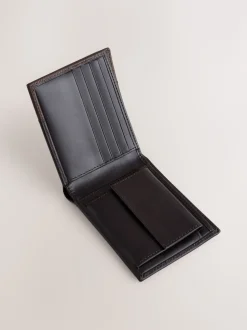 Chocolate Brown Leather Bifold Wallet