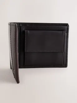 Chocolate Brown Leather Bifold Wallet
