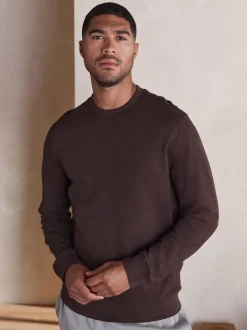 Chocolate Brown Lightweight Crew Neck Sweatshirt