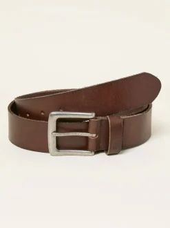Chocolate Brown Plain Leather Belt