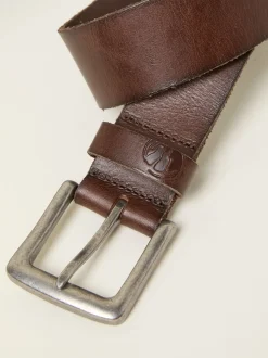 Chocolate Brown Plain Leather Belt