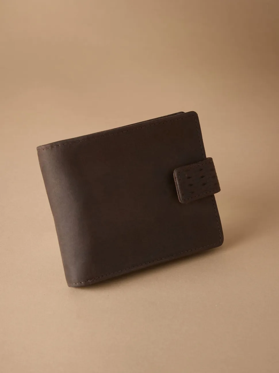 Chocolate Brown Signature Leather Extra Capacity Wallet