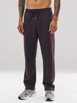Chocolate Brown Straight Fit Brushback Heavyweight Joggers