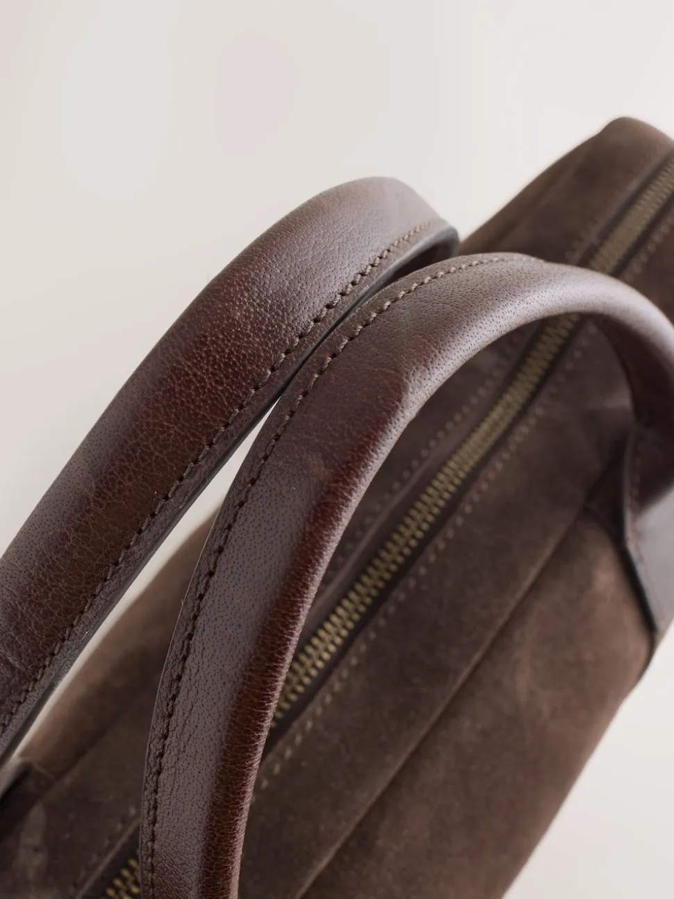 Chocolate Brown Suede Briefcase